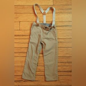 3t khaki pants with suspenders